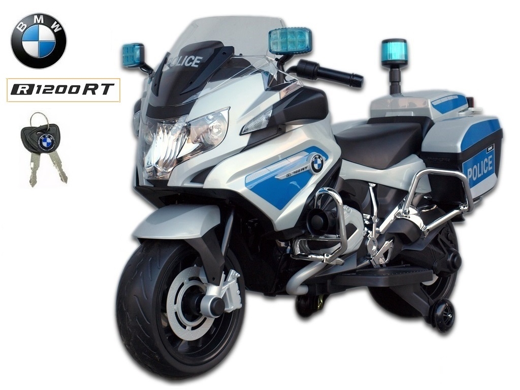 Motorka policie BMW R 1200RT, verze policie Německa, stříbrná