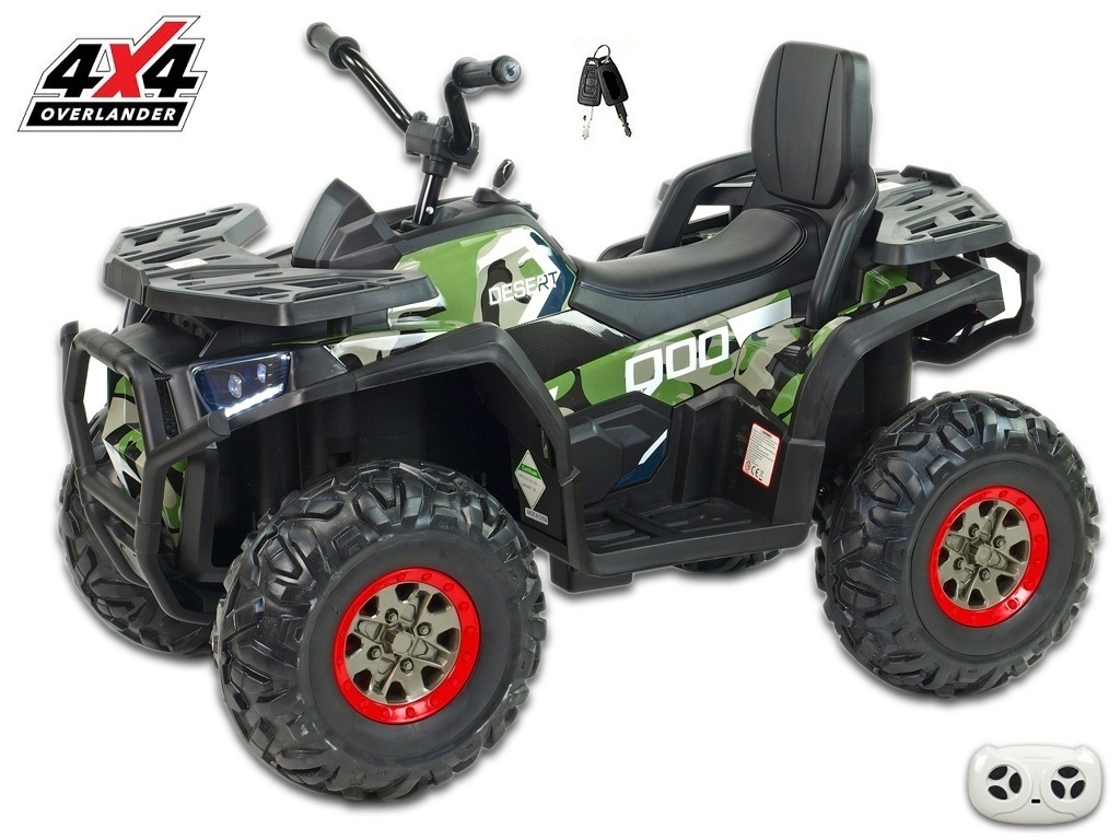 Čtyřkolka Xmen s 2.4G, 4x4, náhon všech EVA kol, polymer potah Camo army