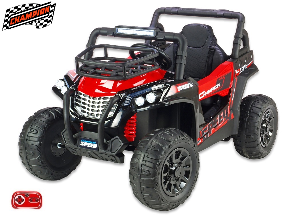 Bugina Champion speed s 2,4G, jednomístná, 12V/2x120W, červená