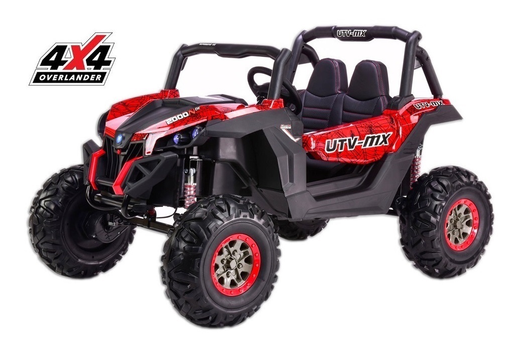 Bugina Xmen 4x4 s 2.4G, dvoumístná, polymer potah Spider červená