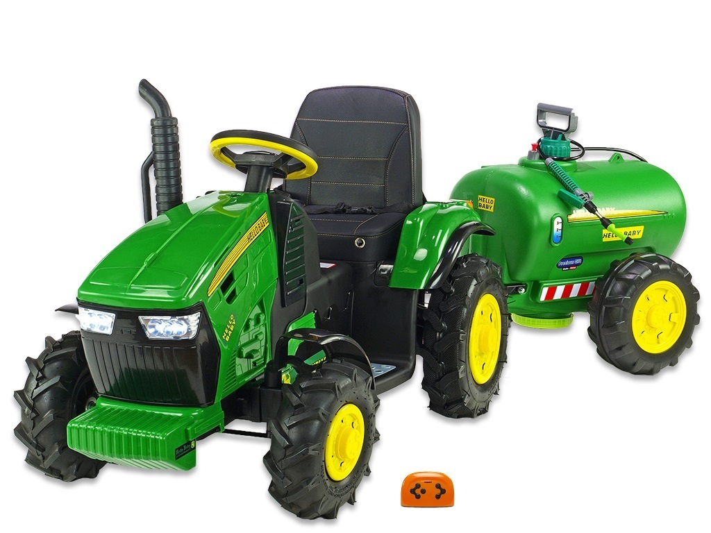 Traktor Hello s cisternovým vlekem a stříkačkou, 2,4G, gumovými nafukovacími koly
