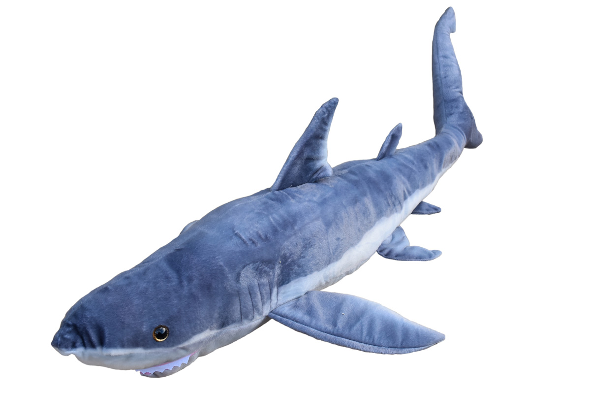 Plyšový žralok bílý, délka 130 cm
