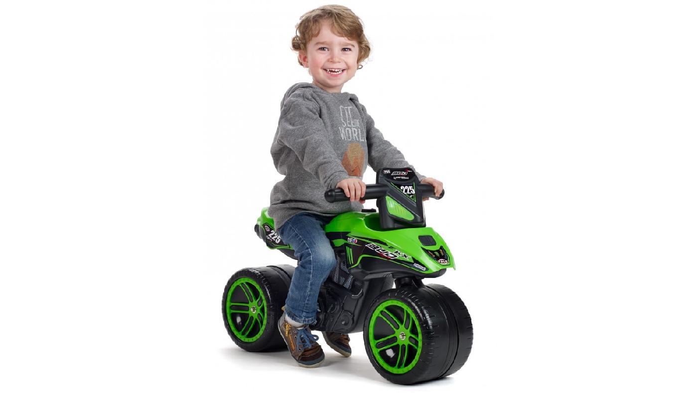 Odrážedlo Racingmoto na širokých kolech, délka 76cm, Made in France, zelené