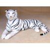 Obrovský plyšový tygr ležící, délka 200cm, bílý