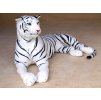 Obrovský plyšový tygr ležící, délka 200cm, bílý