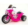 Chopper Harleyek na masivních kolech, baterie 6V/4,5Ah, růžový