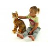 Plyšová sedící kočka Micka ocelot, výška 45cm