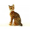 Plyšová sedící kočka Micka ocelot, výška 45cm