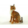 Plyšová sedící kočka Micka ocelot, výška 45cm