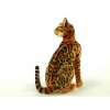 Plyšová sedící kočka Micka ocelot, výška 45cm