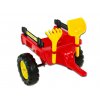 Vlek za traktor Trailer střední 2 kolový, s nářadím, červený