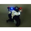 Elektrická motorka mini pro nejmenší Policie 911, s policejními LED a zvukovými efekty, čalouněnou sedačkou, 6V, červená