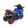 Motorka Dragon s plynovou rukojetí, nožní brzdou, gumovými nafukovacími koly, modrá