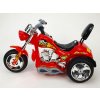 Elektrická motorka silný chopper Red Hawk, s náhonem obou zadních kol,12V, červená,