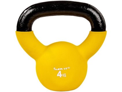 MOVIT Kettlebell činka, žlutá, 4 kg