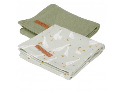 0012309 swaddle doeken 70 x 70 little goose pure olive 1000