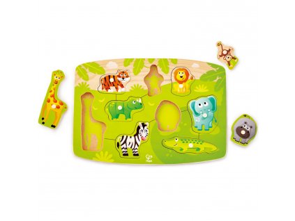 Hape knoflíkové puzzle DŽUNGLE