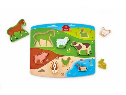 1862 hape drevene vkladaci puzzle farma