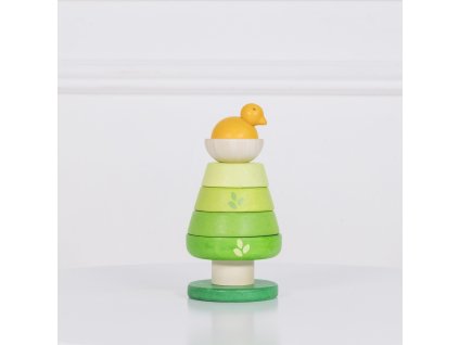 PL001 tree stacking puzzle with birds nest
