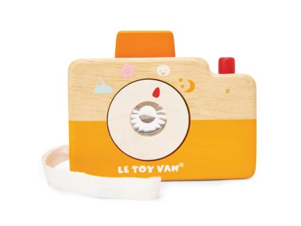 PL115 Party Camera Yellow Orange Wooden Toddler Toy Kaleidoscope Mode