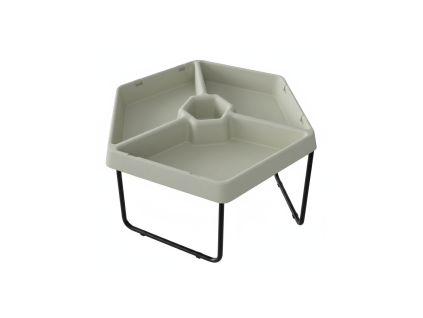 masterkidz hexagonal sand and water play table with 3 compartments and adjustable height.jpg