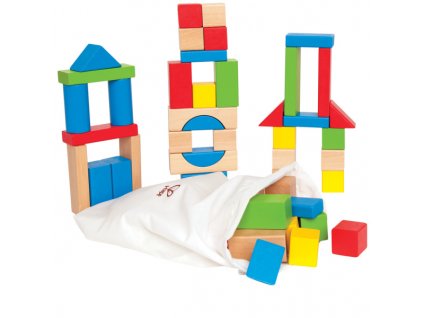 428 hape stavebnice barevne drevene kosticky