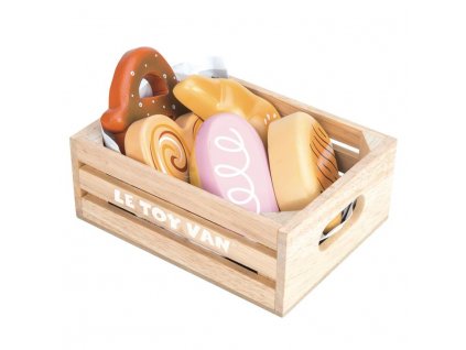TV187 Patisserie Bakery Wooden Bread Baguette Pastry Cake Croissant Basket 720x720