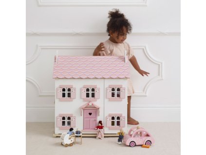 H104 Sophie Pink Wooden Quality Dolls House 3 years Kids Girl