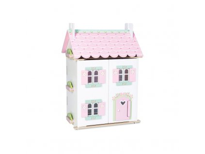 H126 Sweetheart Cottage Pink White Wooden Dolls House Furniture