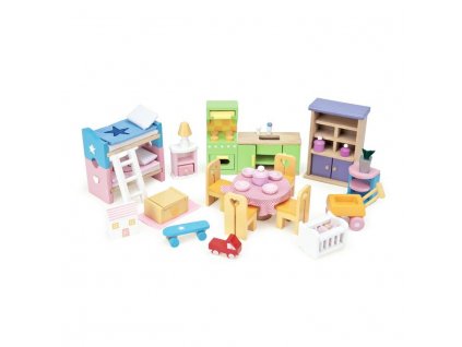 ME040 Starter Wooden Doll House Furniture Set