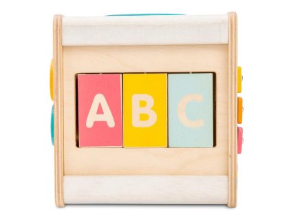 PL105 Petit Activity Cube Interactive Musical Learning Wooden Toddler Toy