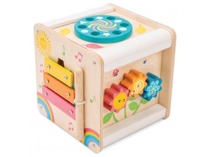 PL105 Petit Activity Cube Interactive Musical Learning Wooden Toddler Toy 720x720