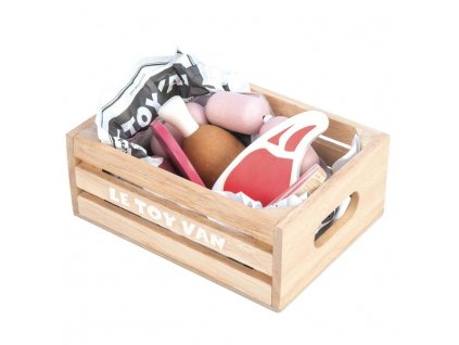 TV189 Wooden Meat Chicken Salami Steak Crate