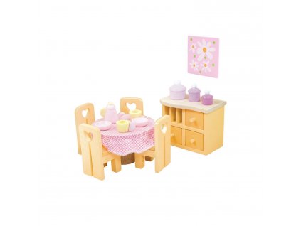 ME049 Sugar Plum Pink Dining Room Wooden Dolls House Furniture