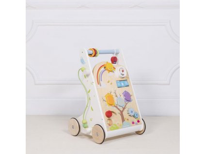 PL112 Activity Walker Wooden Sensory Woodland Toddler Toy Front