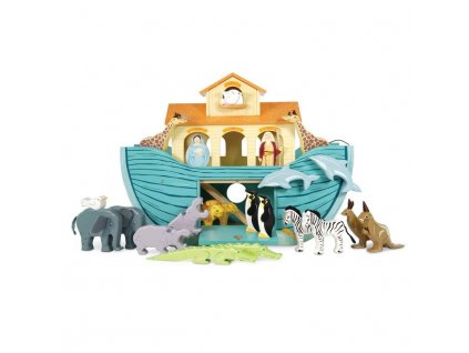 TV259 The Great Noah Ark Big Wooden Boat Animals 720x720