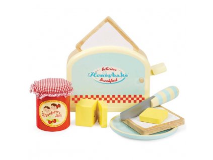 TV287 Toaster Breakfast Bread Jam Butter Wooden Toy