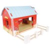 TV417 Red Barn Farm Fence Wooden Play Set Back 720x720