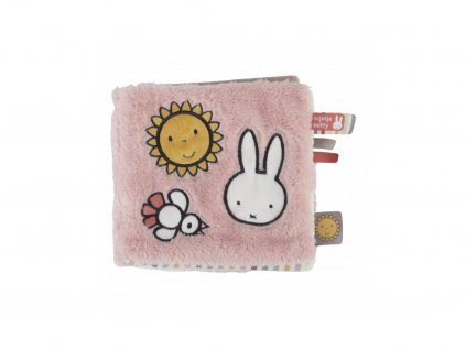 Little Dutch - TEXTILNÁ KNIŽKA S AKTIVITAMI KRÁLIK MIFFY FLUFFY PINK