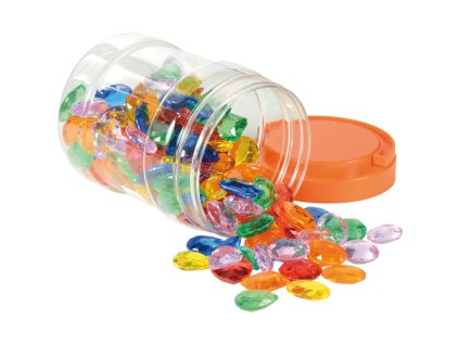 Eduplay Transparentné trblietavé kamienky