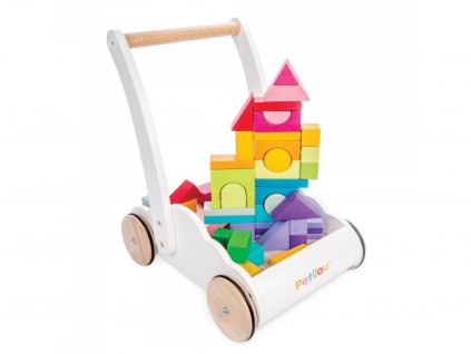 Le Toy Van päťročné Vozík s dúhovými kockami