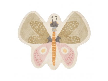 0014897 little dutch vloerkleed 94x110cm vlinder mint pink flowers butterflies 1