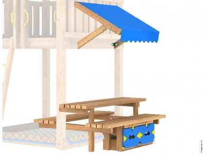 Větší, dřevěný set na dětské hřiště - MiniPicnic Module 160