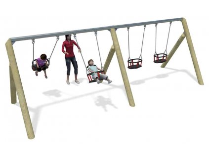 Čtyřmístná houpačka 2-Bay Cradle Swing