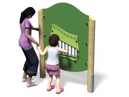 Panel s hudební tabulí 