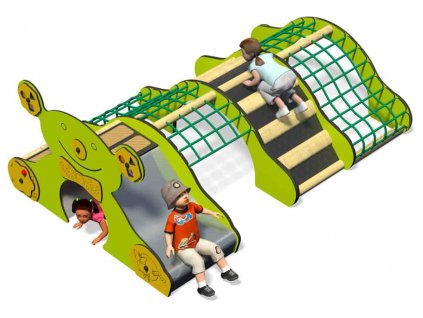 Dětská skluzavka s tunelem