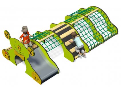 Dětská skluzavka s tunelem