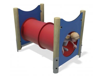 Červený tunel na dětské hřiště