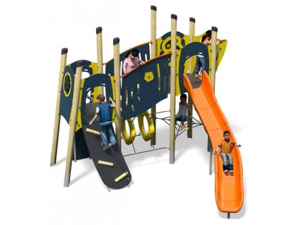 new wave plusblue yellowinc kidsplastic slide