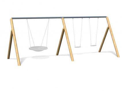 Čtyřmístná houpačka Timber 2-Bay Team Swing